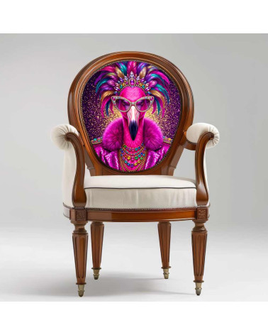 Glam Pink Flamingo – panel dekoracyjny na poduszki, torby i tapicerkę