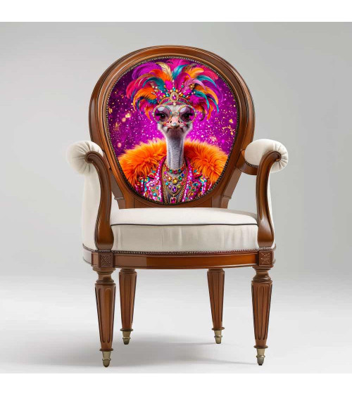 Diva Ostrich – Dekorpanel für Kissen, Taschen & Polster