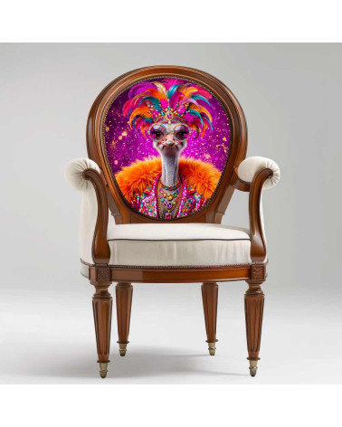 Diva Ostrich – Dekorpanel für Kissen, Taschen & Polster