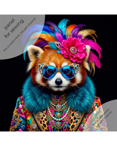 Maximalist Red Panda – Dekorpanel für Kissen, Taschen & Polster