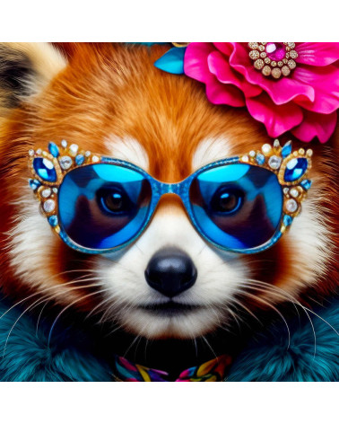 Maximalist Red Panda – Dekorpanel für Kissen, Taschen & Polster