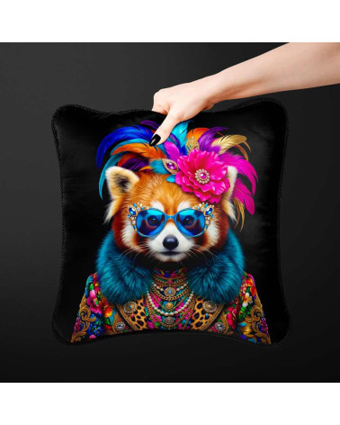 Maximalist Red Panda – Dekorpanel für Kissen, Taschen & Polster