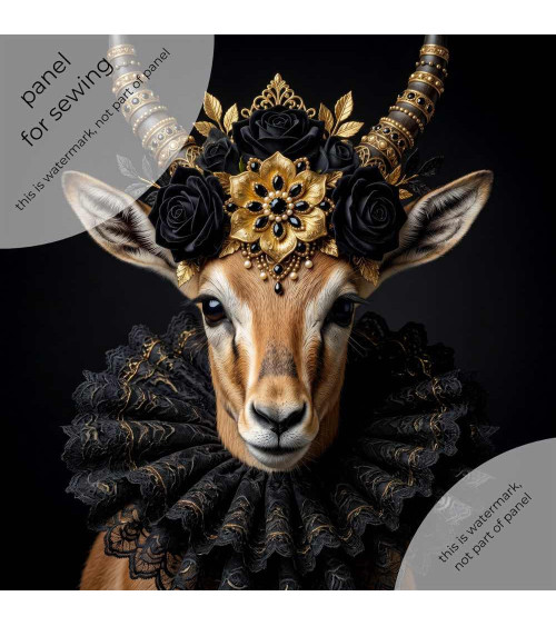 Royal Gazelle – Dekorpanel für Kissen, Taschen & Polster
