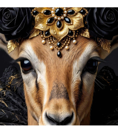 Royal Gazelle – Dekorpanel für Kissen, Taschen & Polster