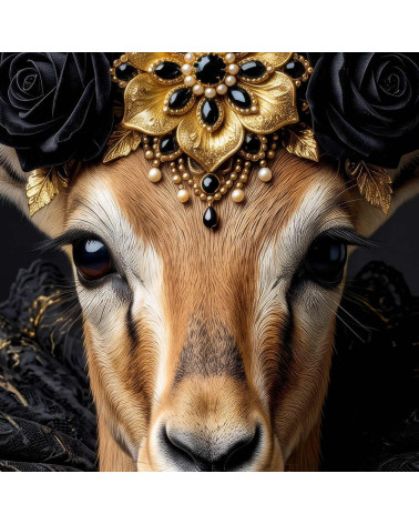 Royal Gazelle – Dekorpanel für Kissen, Taschen & Polster