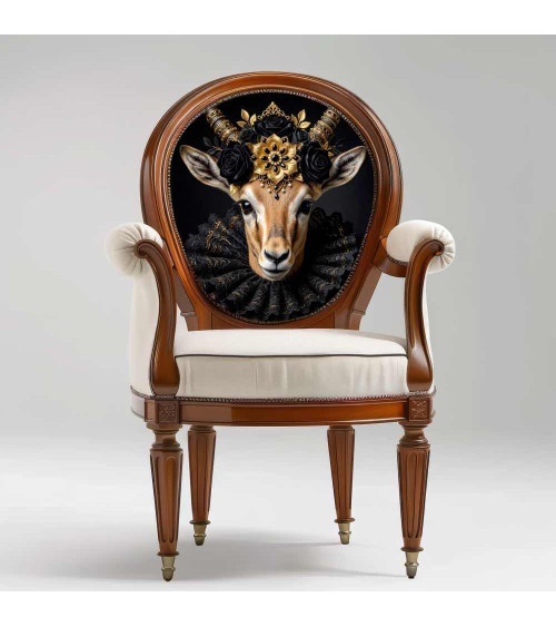 Royal Gazelle – Dekorpanel für Kissen, Taschen & Polster