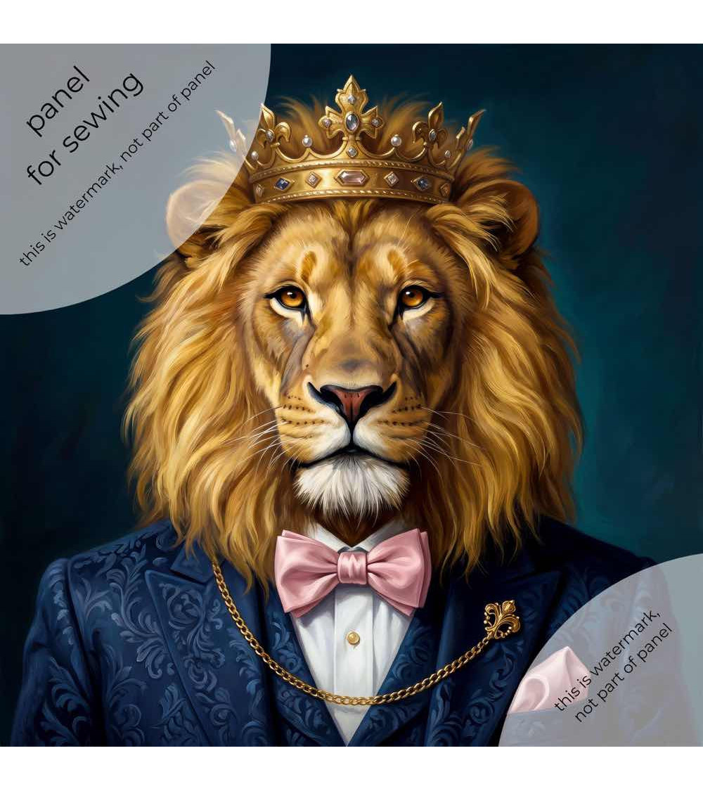 Royal Lion – Dekorpanel für Kissen, Taschen & Polster