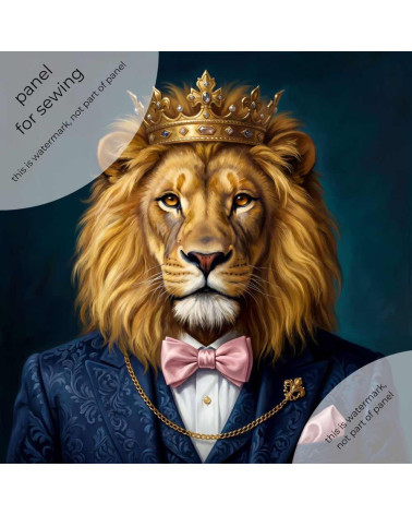 Royal Lion – Dekorpanel für Kissen, Taschen & Polster