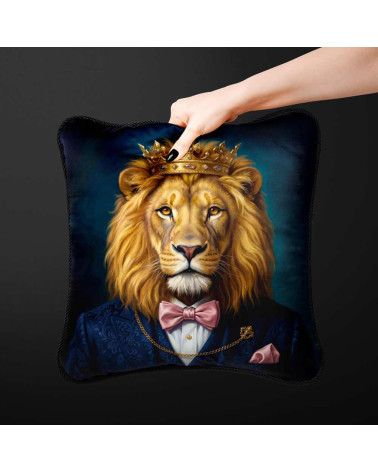 Royal Lion – Dekorpanel für Kissen, Taschen & Polster