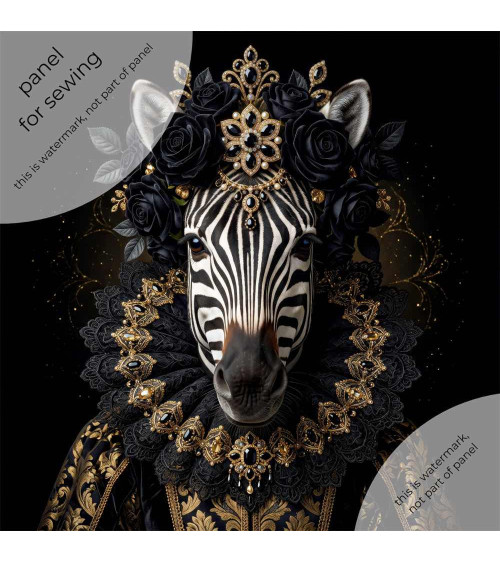 Royal Zebra – Dekorpanel für Kissen, Taschen & Polster