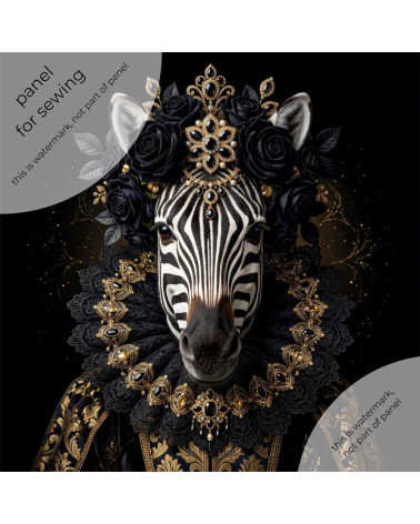 Royal Zebra – Dekorpanel für Kissen, Taschen & Polster