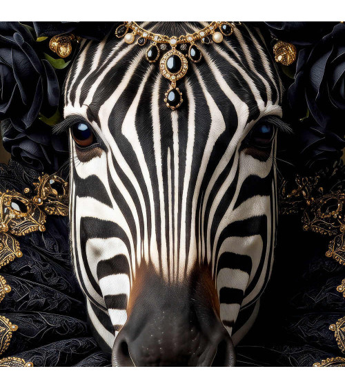 Royal Zebra – Dekorpanel für Kissen, Taschen & Polster