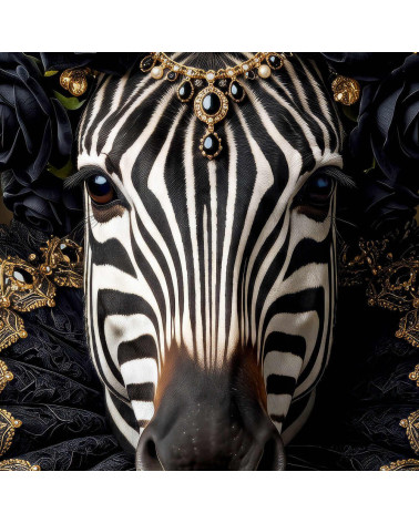 Royal Zebra – Dekorpanel für Kissen, Taschen & Polster