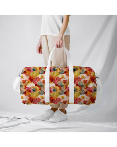 Autumn blooms 01 – tkanina w maki, druk na metry | Mamidu