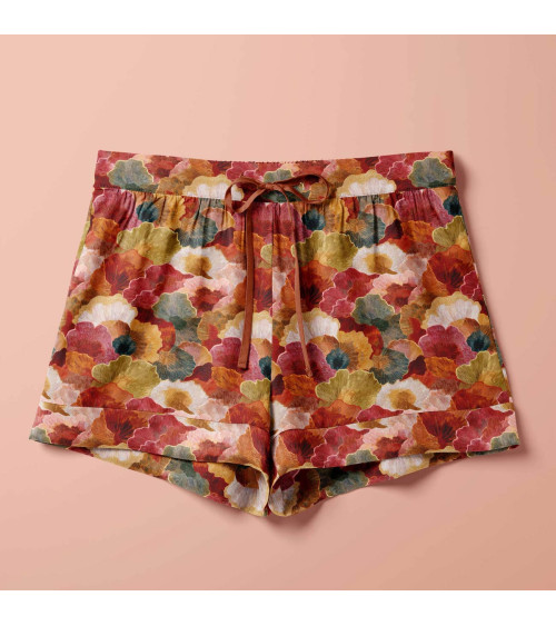 Autumn blooms 01 – tkanina w maki, druk na metry | Mamidu