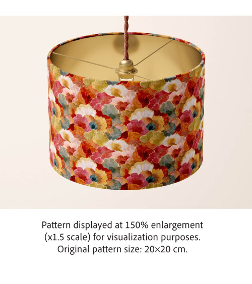 Autumn blooms 01 – tkanina w maki, druk na metry | Mamidu
