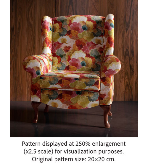 Autumn blooms 01 – tkanina w maki, druk na metry | Mamidu