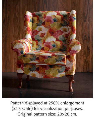 Autumn blooms 01 – tkanina w maki, druk na metry | Mamidu
