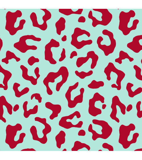 Pop leopard 01 – panterka na miętowym tle | Mamidu