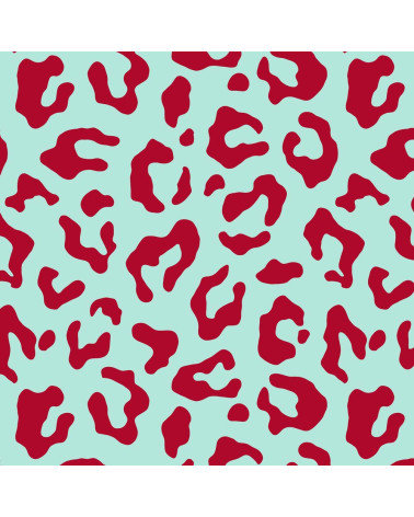 Pop leopard 01 – panterka na miętowym tle | Mamidu