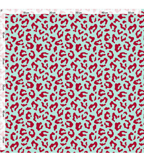 Pop leopard 01 – panterka na miętowym tle | Mamidu