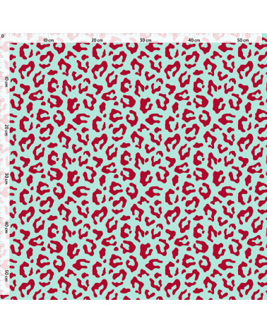 Pop leopard 01 – panterka na miętowym tle | Mamidu