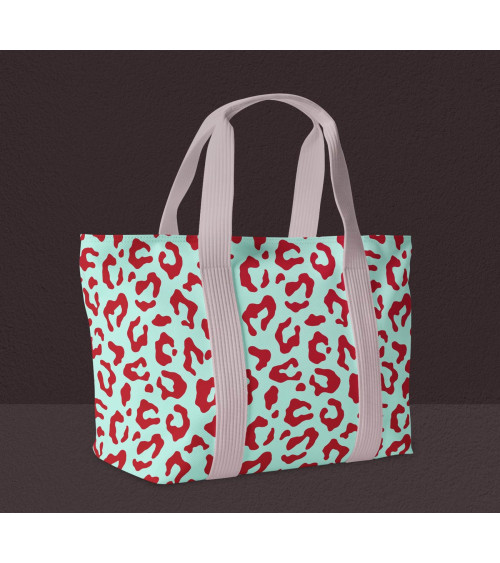Pop leopard 01 – panterka na miętowym tle | Mamidu