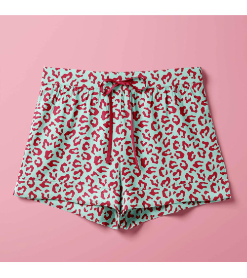 Pop leopard 01 – panterka na miętowym tle | Mamidu