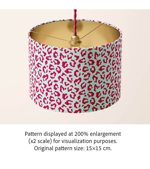 Pop leopard 01 – panterka na miętowym tle | Mamidu