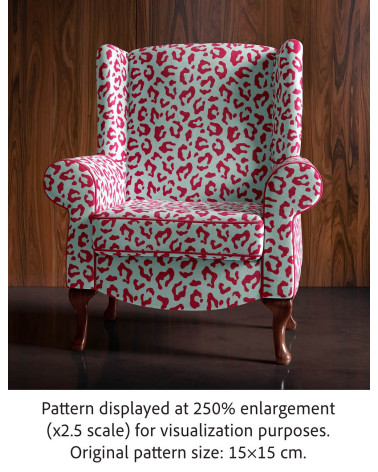 Pop leopard 01 – panterka na miętowym tle | Mamidu
