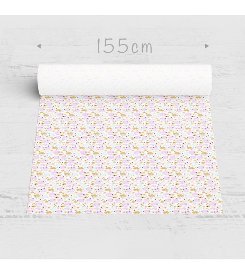 Polyester Rosa Wolken