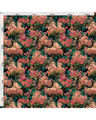 Blossom thicket 01 – dense blossom fabric | Mamidu