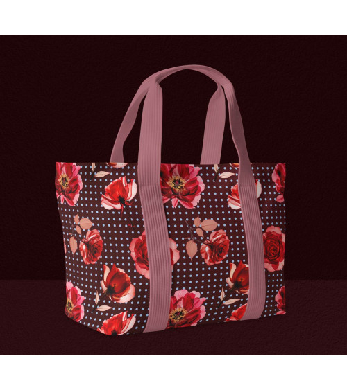 Dots and flower 02 – rose and polka dot fabric | Mamidu