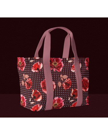 Dots and flower 02 – rose and polka dot fabric | Mamidu