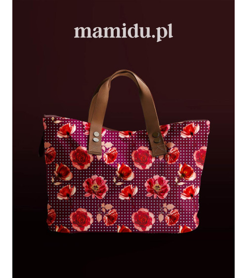 Dots and flower 02 – rose and polka dot fabric | Mamidu