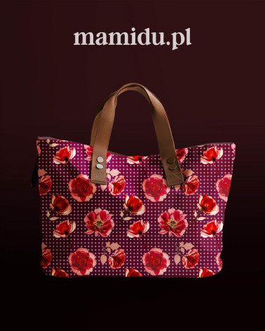 Dots and flower 02 – rose and polka dot fabric | Mamidu