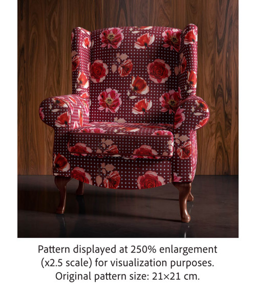 Dots and flower 02 – rose and polka dot fabric | Mamidu