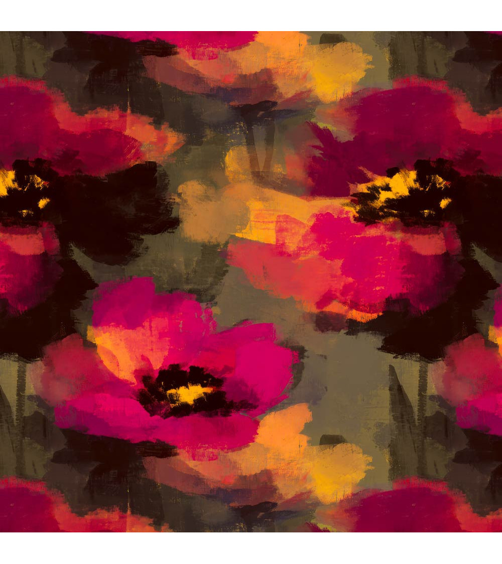 Dusk poppy 01 – malowane maki, na metry | Mamidu