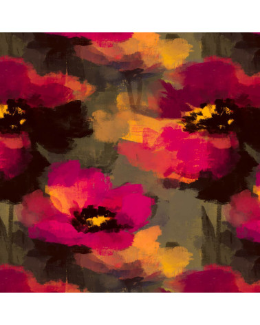 Dusk poppy 01 – malowane maki, na metry | Mamidu