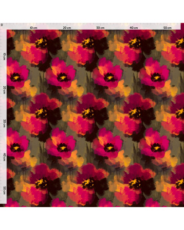 Dusk poppy 01 – malowane maki, na metry | Mamidu