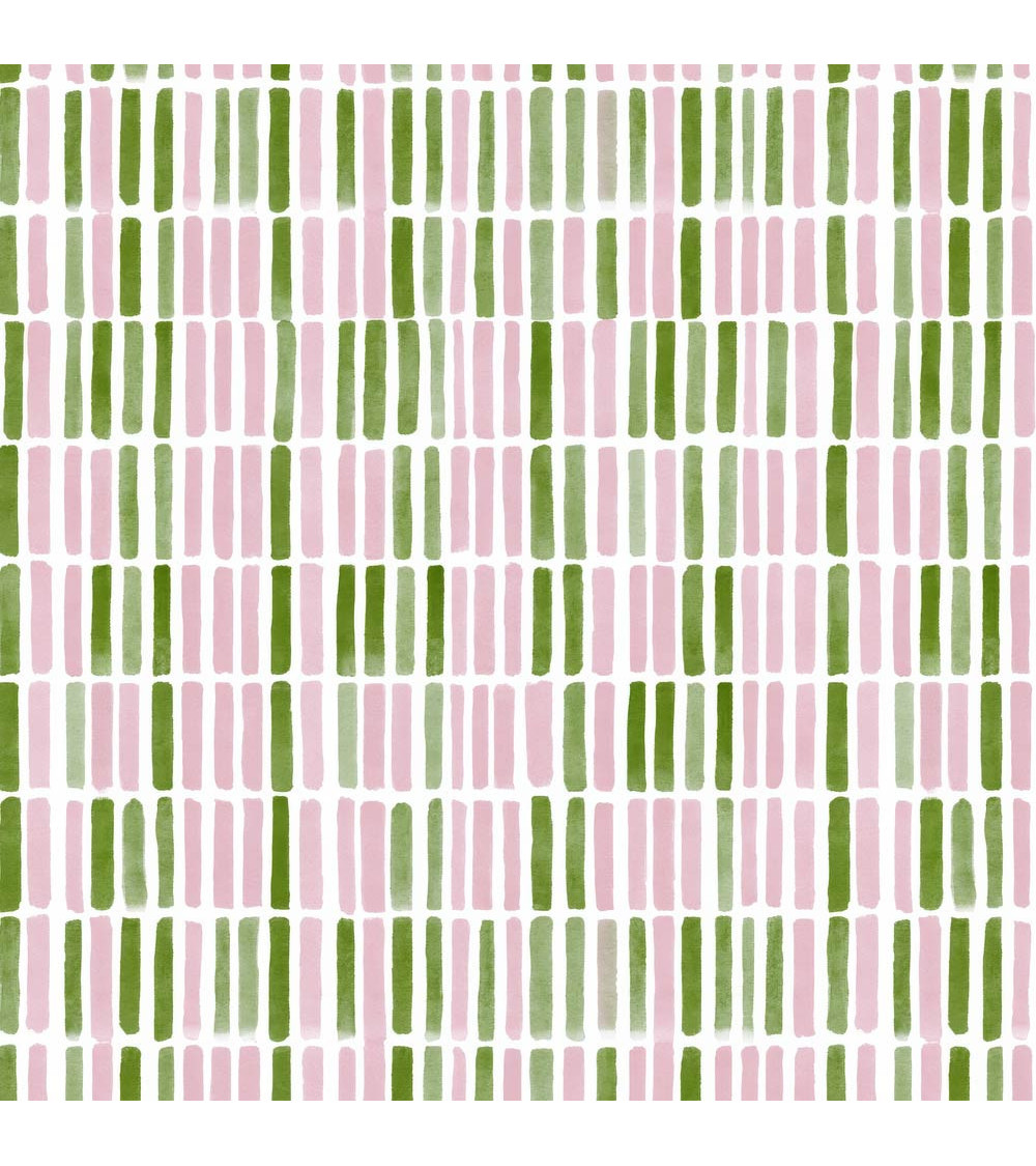 Gouache dashes 01 – painted stripe fabric | Mamidu