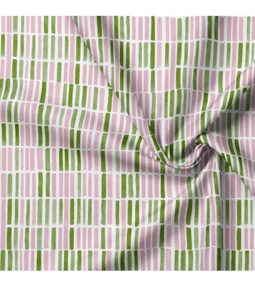 Gouache dashes 01 – painted stripe fabric | Mamidu