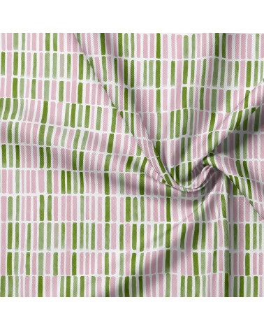 Gouache dashes 01 – painted stripe fabric | Mamidu