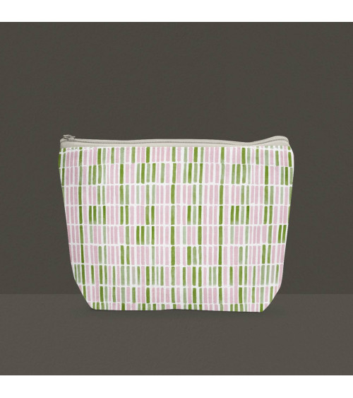 Gouache dashes 01 – painted stripe fabric | Mamidu