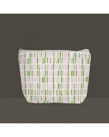 Gouache dashes 01 – painted stripe fabric | Mamidu