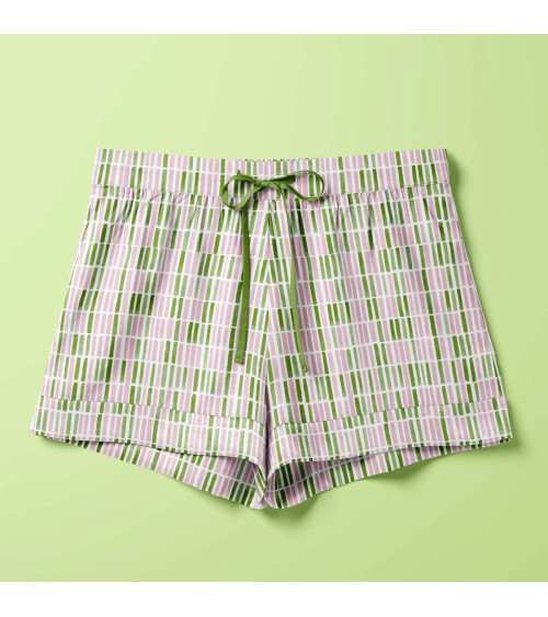 Gouache dashes 01 – painted stripe fabric | Mamidu