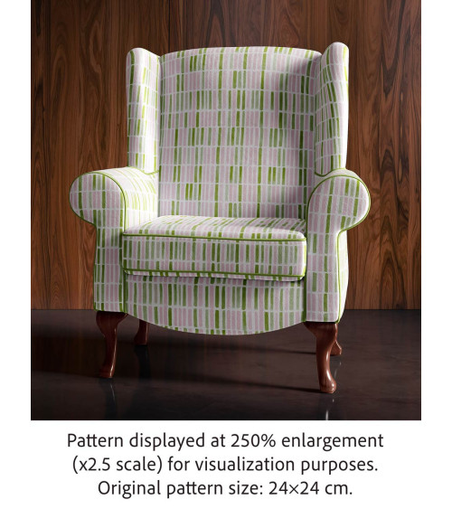 Gouache dashes 01 – painted stripe fabric | Mamidu