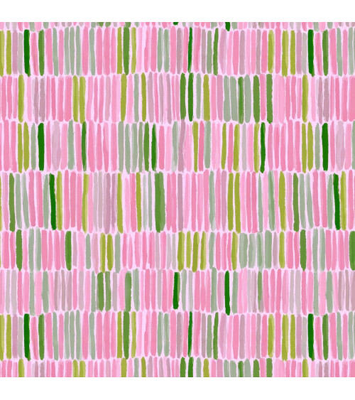 Gouache dashes 02 – painted stripe fabric | Mamidu
