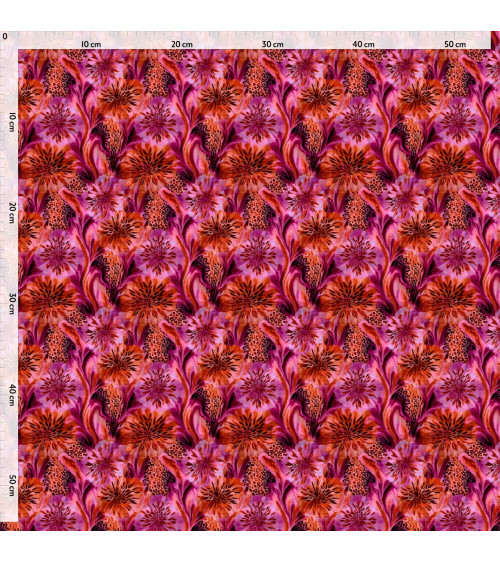 Leopard flora 01 – leopard floral fabric | Mamidu