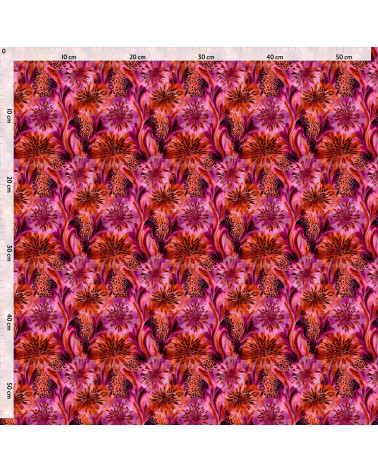 Leopard flora 01 – leopard floral fabric | Mamidu
